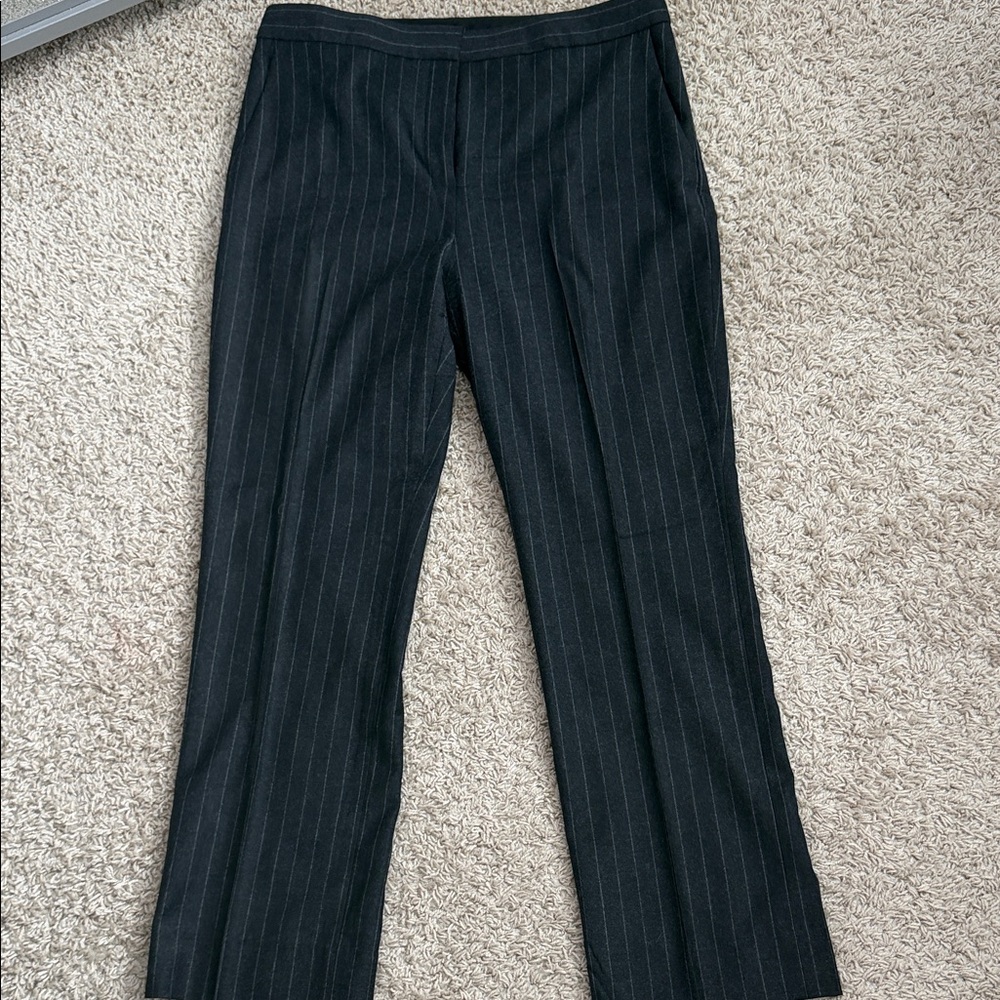 Womens Black Pinstripe Dress Pants